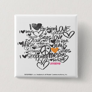 Bóton Quadrado 5.08cm Laranja dos grafites