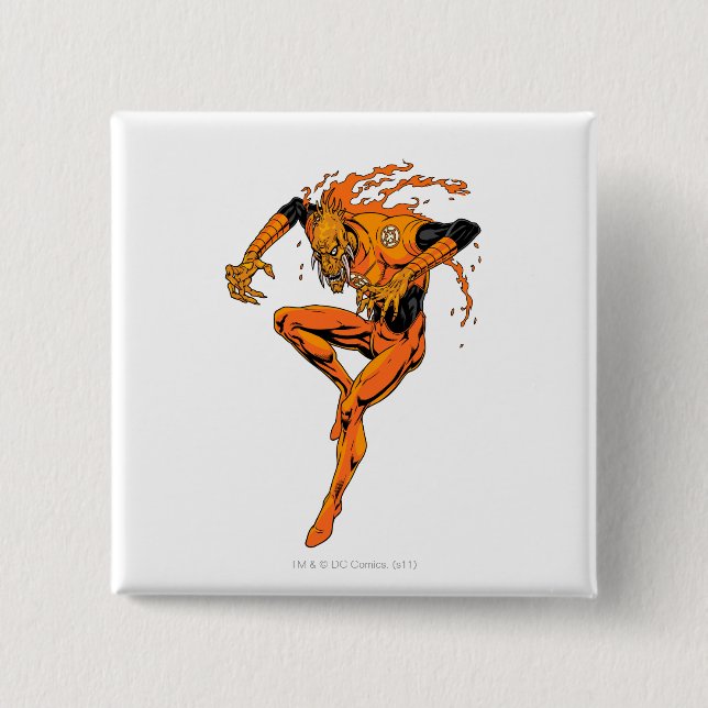 Bóton Quadrado 5.08cm Larfleeze - Agent Orange 1 (Frente)