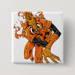 Bóton Quadrado 5.08cm Larfleeze - Agent Orange 7
