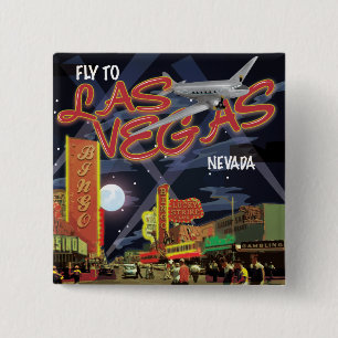 Bóton Quadrado 5.08cm Las Vegas