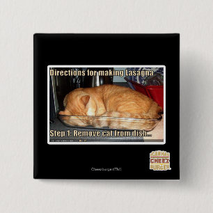 Bóton Quadrado 5.08cm Lasanhas do fazer