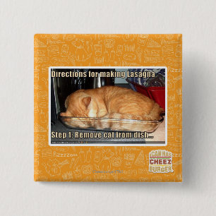 Bóton Quadrado 5.08cm Lasanhas do fazer