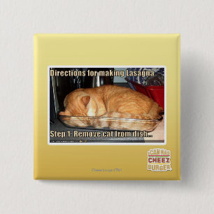 Bóton Quadrado 5.08cm Lasanhas do fazer