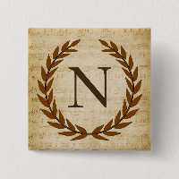 Laurel Wreath Sheet Music Monograma Inicial N