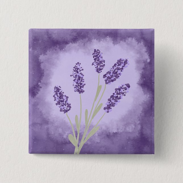 Bóton Quadrado 5.08cm Lavanda (Frente)