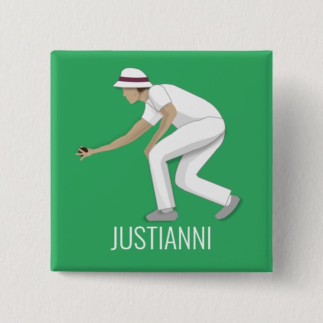 Bóton Quadrado 5.08cm Lawn Bowls (Frente)