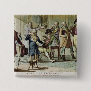 Bóton Quadrado 5.08cm Le Café DES Incroyables, 1797