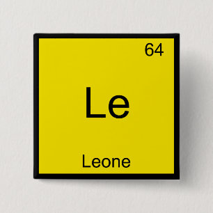 Bóton Quadrado 5.08cm Le - Leone Funny Chemistry Element Symbol T-Shirt