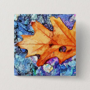 BÓTON QUADRADO 5.08CM LEAF DO OUTONO
