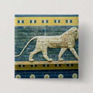 Bóton Quadrado 5.08cm Leão que representa Ishtar