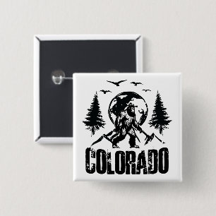 Bóton Quadrado 5.08cm Legal dia do Colorado, Bigfoot Vintage Hiking
