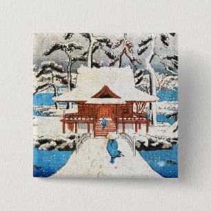 Bóton Quadrado 5.08cm Legal neve sangrenta do lago ukiyo-e, no Japão