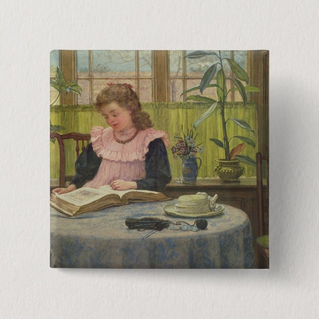 Bóton Quadrado 5.08cm Leitura (Frente)