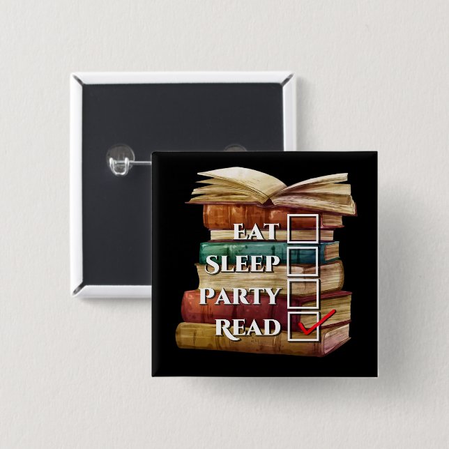 Bóton Quadrado 5.08cm Leitura Primeira (Frente & Verso)