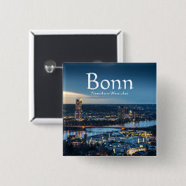Bóton Quadrado 5.08cm Lembrança de Bonn Alemanha