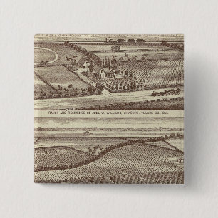 Bóton Quadrado 5.08cm Lemoore, fazendas de Armona