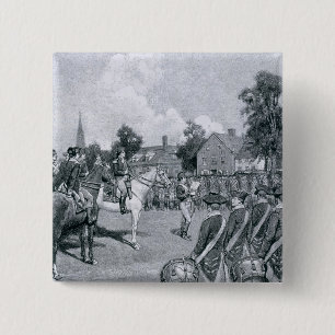 Bóton Quadrado 5.08cm Lendo a declaração antes de Washington