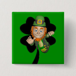 Bóton Quadrado 5.08cm Leprechaun