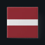 Bóton Quadrado 5.08cm Letão (Letão) Bandeira<br><div class="desc">Produtos de Sinalizador Mundial Personalizáveis - Sinta-se livre para adicionar seu próprio texto.</div>