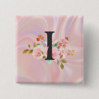 Bóton Quadrado 5.08cm Letra I