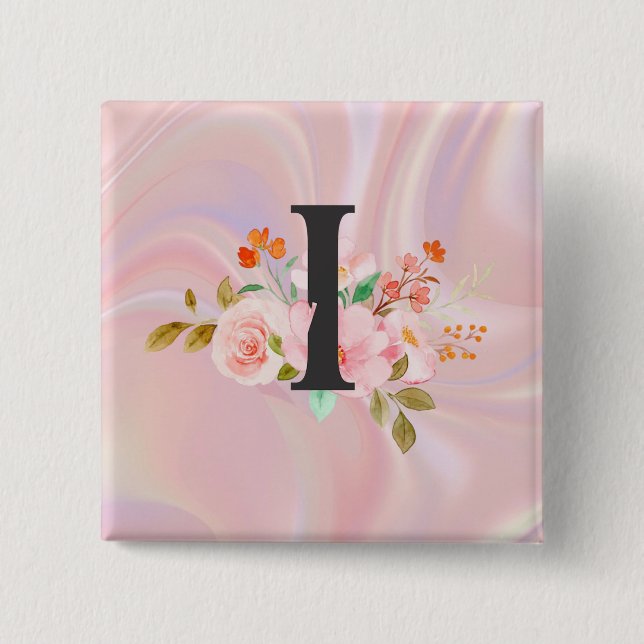 Bóton Quadrado 5.08cm Letra I (Frente)