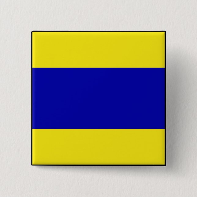 Bóton Quadrado 5.08cm Letra marítima internacional da bandeira de sinal (Frente)