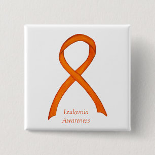 Bóton Quadrado 5.08cm Leucemia Pinos de Arte Personalizados da Fita de S