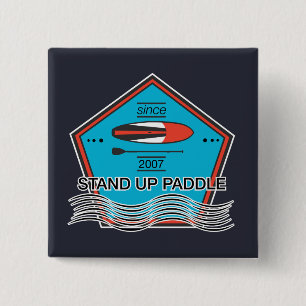 Bóton Quadrado 5.08cm Levante-se o poster da pá