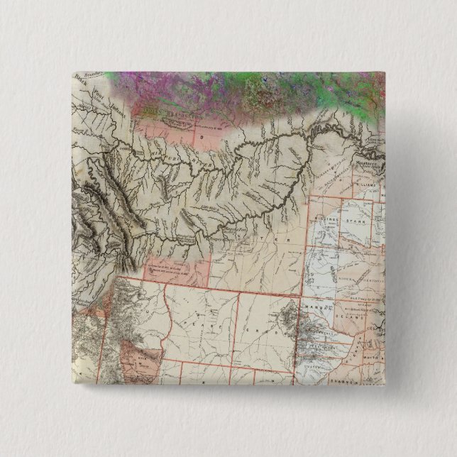 Bóton Quadrado 5.08cm Lewis e Clark (Frente)