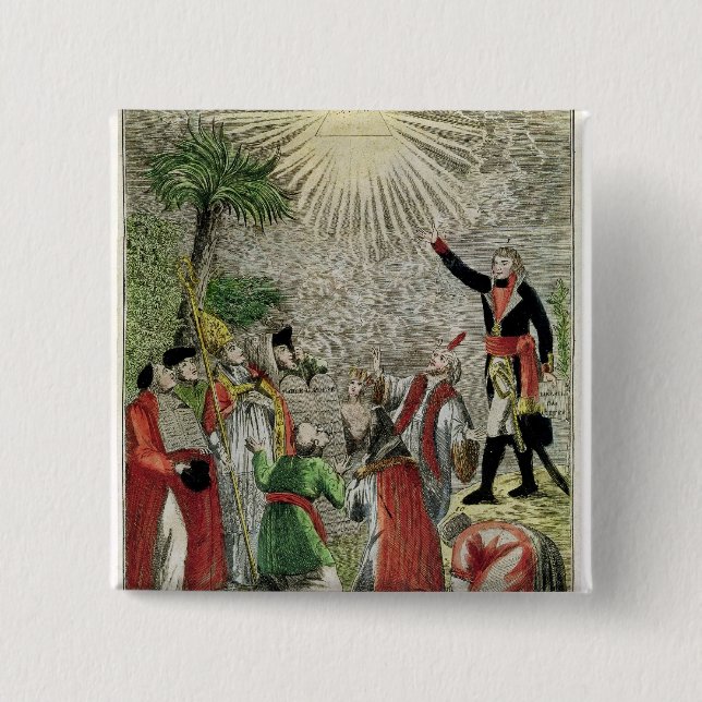 Bóton Quadrado 5.08cm Liberdade de culto (Frente)