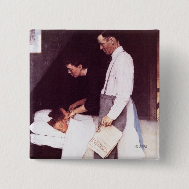 Bóton Quadrado 5.08cm Liberdade do Medo (Frente)