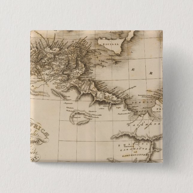Bóton Quadrado 5.08cm Líbia, África (Frente)