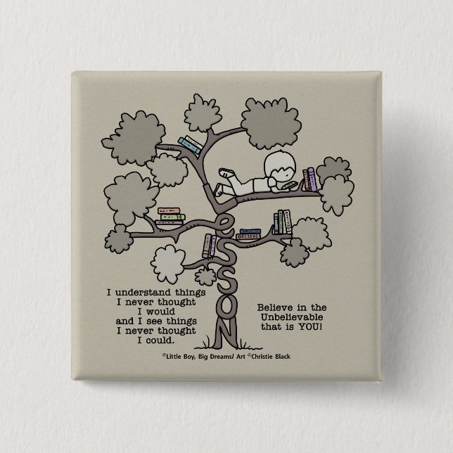 Bóton Quadrado 5.08cm Lições aprendidas (Frente)