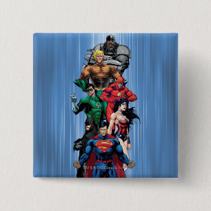 Bóton Quadrado 5.08cm Liga da Justiça - Grupo 3