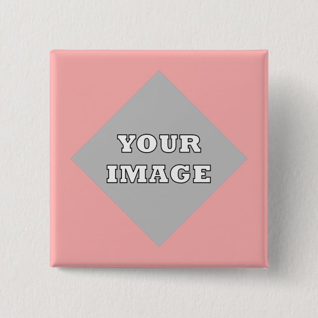Bóton Quadrado 5.08cm Limite de Fotografias Quadradas Diagonais (Frente)