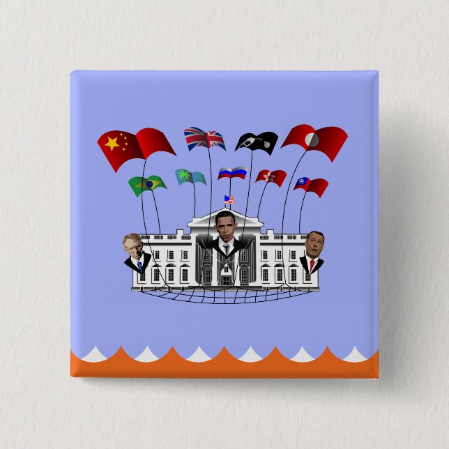 Bóton Quadrado 5.08cm limite máximo da dívida Baleia - Botão (Frente)