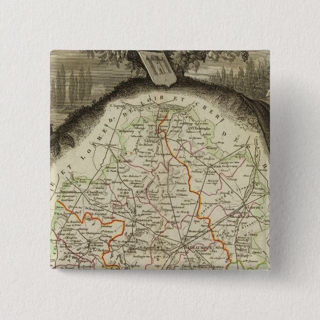 Bóton Quadrado 5.08cm Limites de Florestas (Frente)