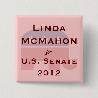 Bóton Quadrado 5.08cm Linda McMahon para o botão do Senado dos E.U.