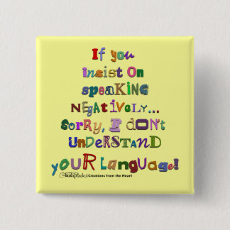 Bóton Quadrado 5.08cm Língua negativa