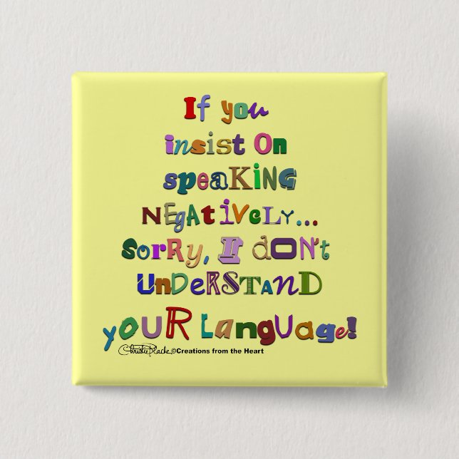 Bóton Quadrado 5.08cm Língua negativa (Frente)