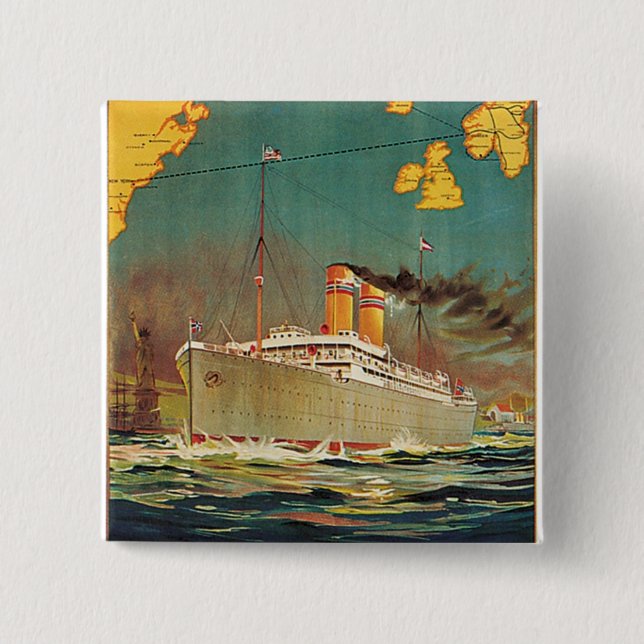 Bóton Quadrado 5.08cm Linha americana norueguesa (Frente)