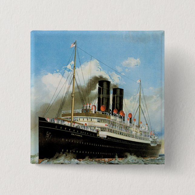 Bóton Quadrado 5.08cm Linha de Âncora (Frente)