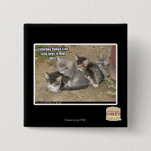 Bóton Quadrado 5.08cm Linha de Conga de Caturday