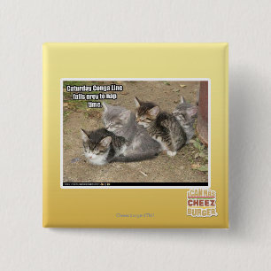 Bóton Quadrado 5.08cm Linha de Conga de Caturday