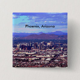 Bóton Quadrado 5.08cm Linha do horizonte da Arizona Phoenix durante o di