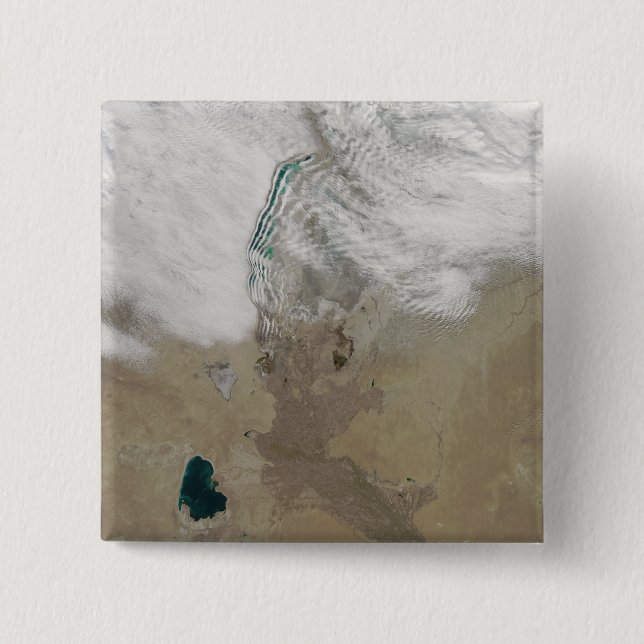 Bóton Quadrado 5.08cm Linhas distintas de nuvens (Frente)