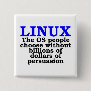 Bóton Quadrado 5.08cm Linux. As pessoas do ósmio escolhem…