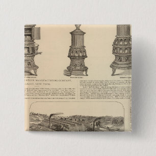 Bóton Quadrado 5.08cm Littlefield Stove Manufacturing Company