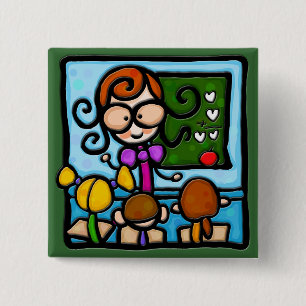 Bóton Quadrado 5.08cm LittleGirlie joga o professor!