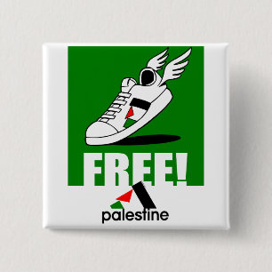 Bóton Quadrado 5.08cm Livre! Palestina